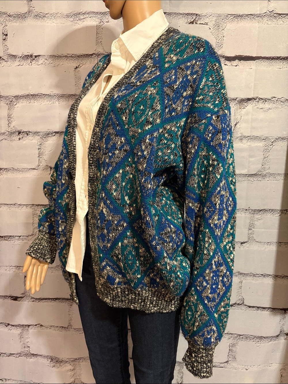 TWO Vintage McGregor Patterned Cardigan Sweaters Size Large